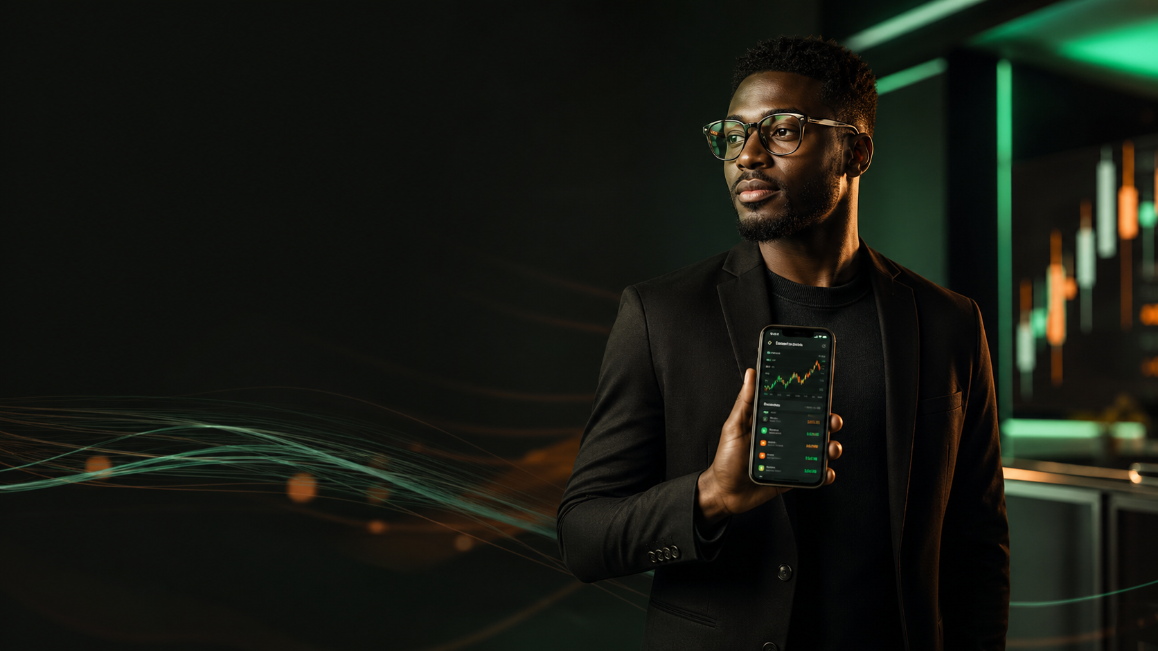 DomTrade customer using the platform on mobile